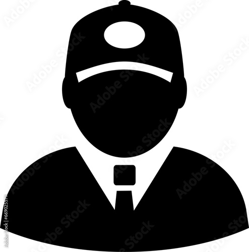 Delivery man courier vector icon