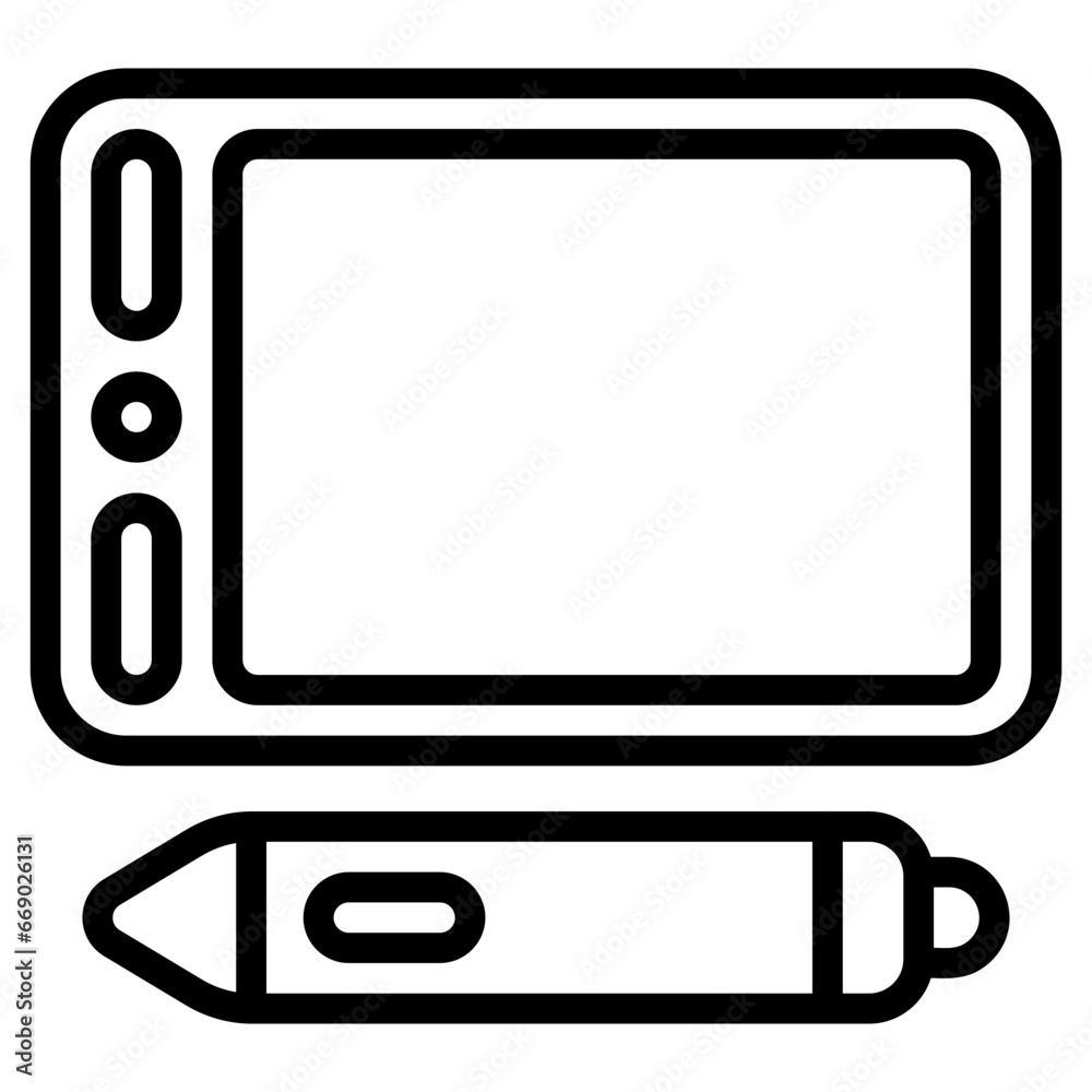 Vector Icon Graphic Tablet, Tablet, Drawing Tablet, Graphic Tool, Pen Tablet, Technology Vector Icon Graphic Tablet, Tablet, Drawing Tablet, Graphic Tool, Pen Tablet, Technology