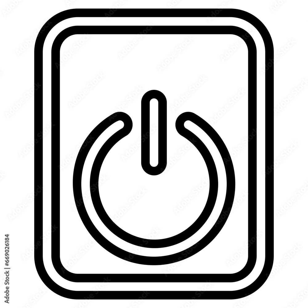 Vector Icon Power Button, Button, Start Button, Shutdown, Power On, Off Vector Icon Power Button, Button, Start Button, Shutdown, Power On, Off