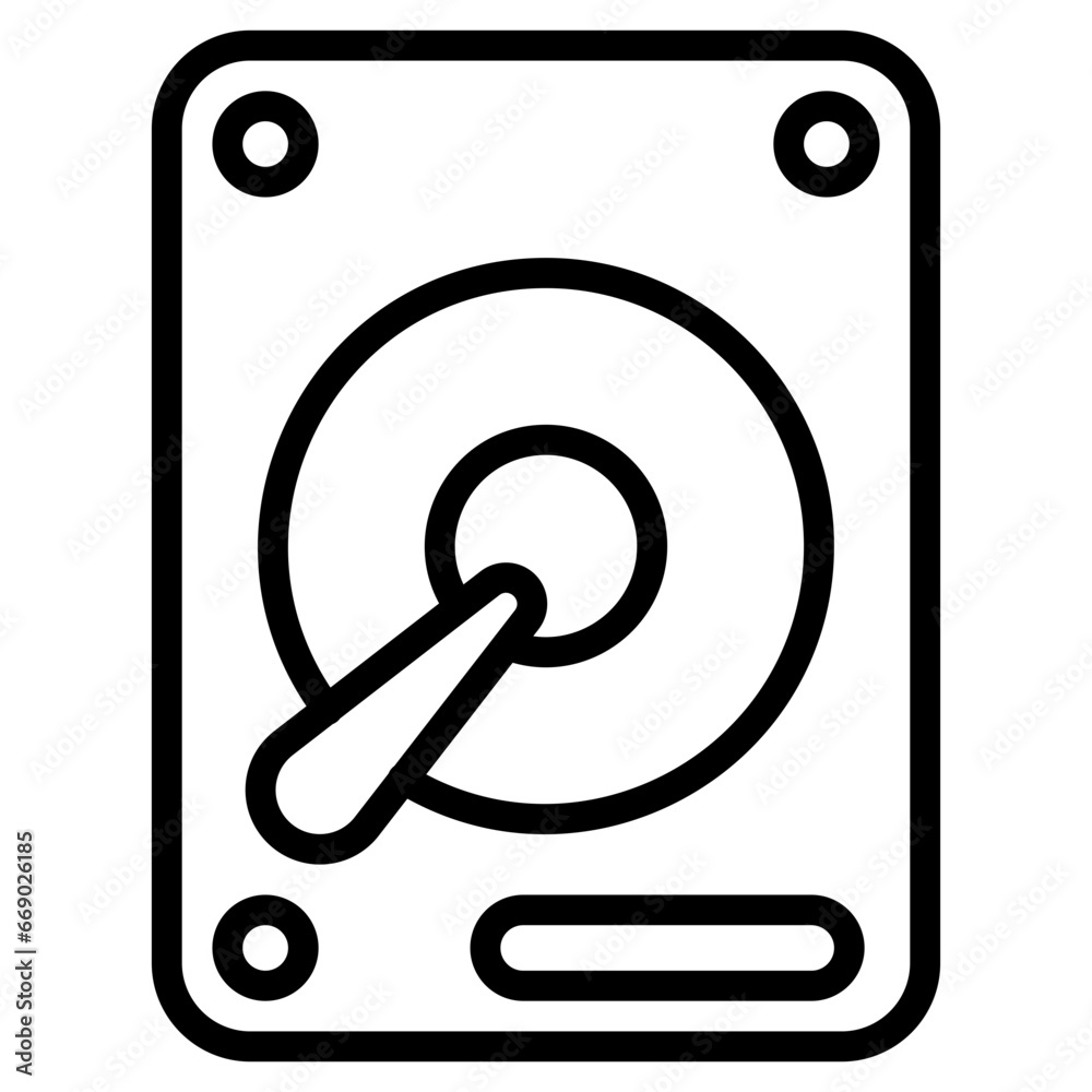 Vector Icon Hard disk, HDD, Hard Drive, Drive, Electronics, External Vector Icon Hard disk, HDD, Hard Drive, Drive, Electronics, External