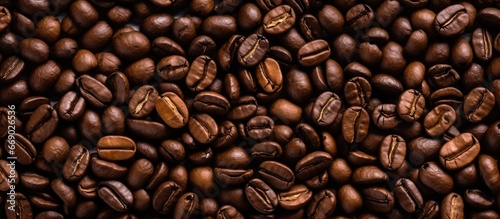 Coffee beans when roasted can serve as a backdrop