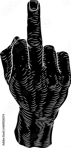A Hand Giving the Finger Bi...