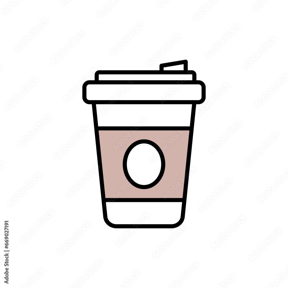 Paper Coffee Cup Icon Vector Design Template Paper Coffee Cup Icon Vector Design Template