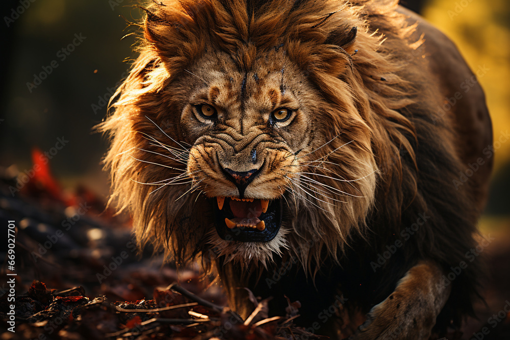 a fierce and dashing lion a fierce and dashing lion