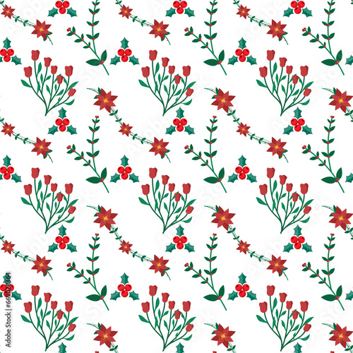 Free vector ornamental floral seamless pattern,