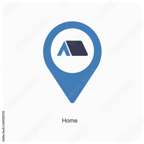 Free Download Home and location icon concept - GFXLoad