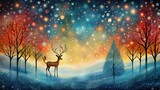 Whimsical Christmas Lights: Watercolor Fantasy