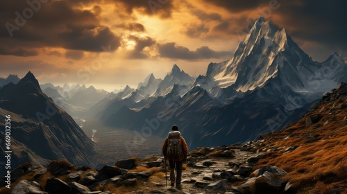 man in mountain © Zain Graphics