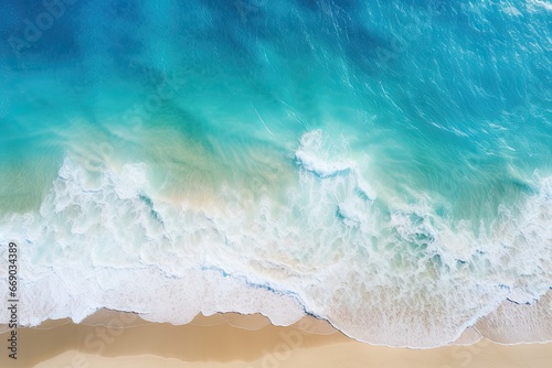 Aerial View: Endless Blue Beach - Stunning Digital Image