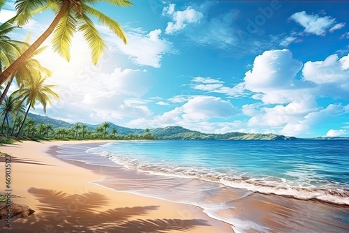 Beach Summer Vacation  Nature Landscape View of Beautiful Tropical Beach and Sea - Ultimate Guide to Idyllic Beach Escapes
