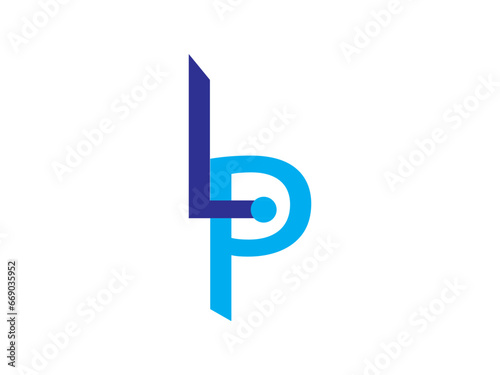 Alphabet letters Initials Monogram logo LP