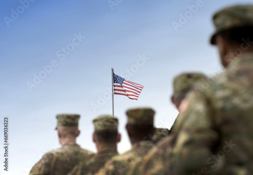 Veterans Day. US soldiers. US army. Military of USA. Memorial day. photo