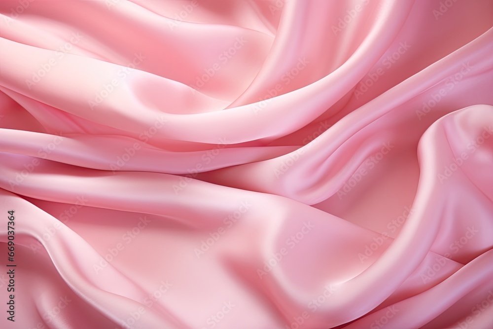 Obraz premium Glistening Folds: Smooth Elegant Pink Silk Valentine's Day Backdrop for Ultimate Romance