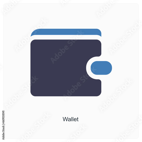 Wallet and finance icon concept