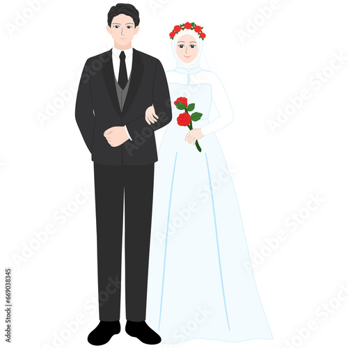 muslim wedding couple