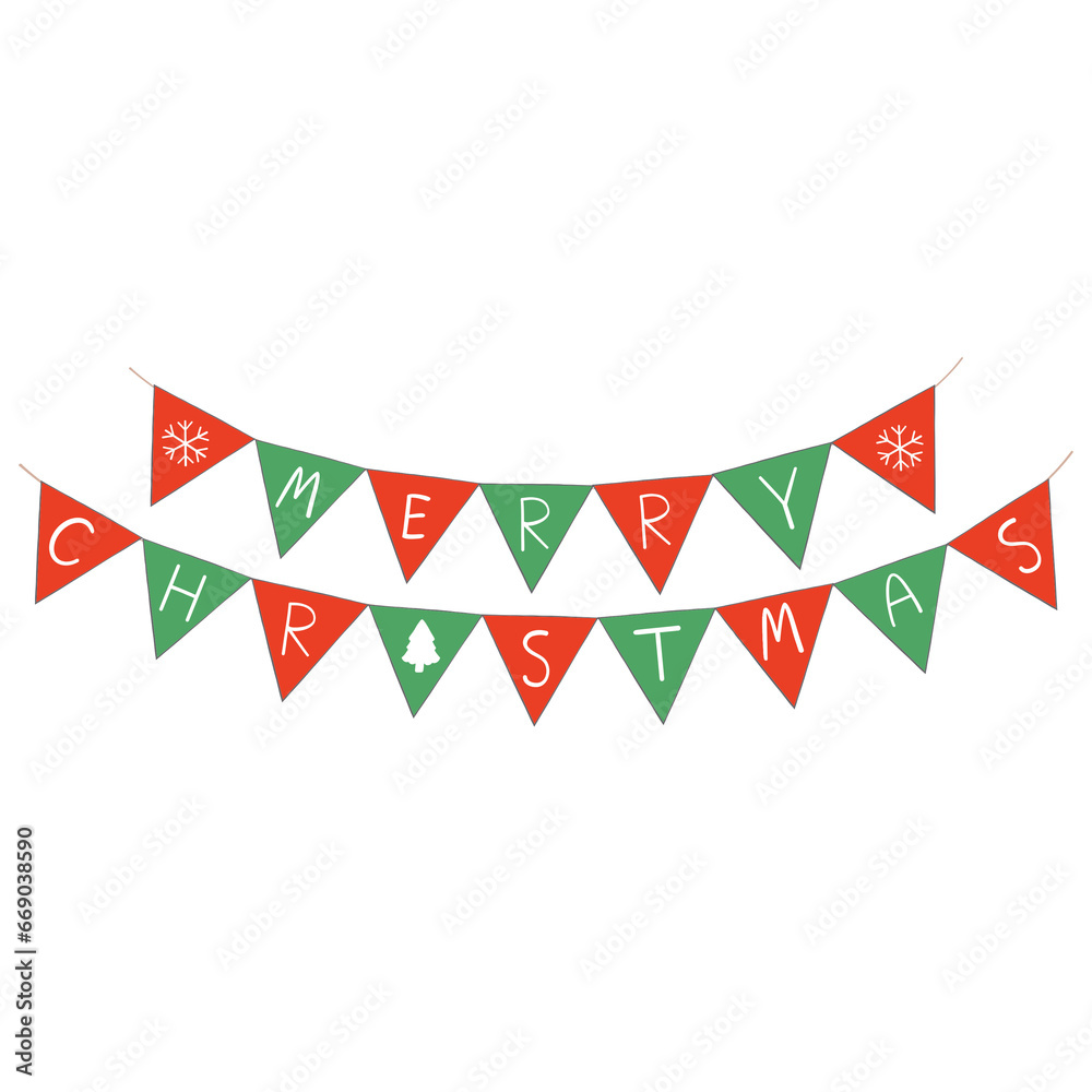Fototapeta premium Christmas wall decoration, Christmas Wreaths Merry Christmas