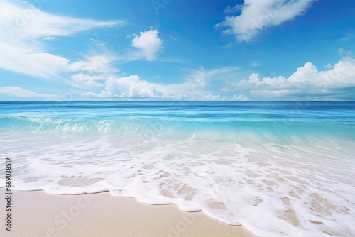 White Sand and Clear Sea: Captivating Nature Landscape of a Beach