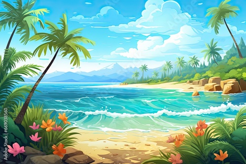 Nature Landscape: Tropical Beach and Sea in Sunny Day � Stunning Tropical Beach and Sea View