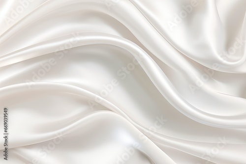 Pearl Panorama: Close-up of Soft White Satin Background - Stunning Digital Image for Elegant Designs