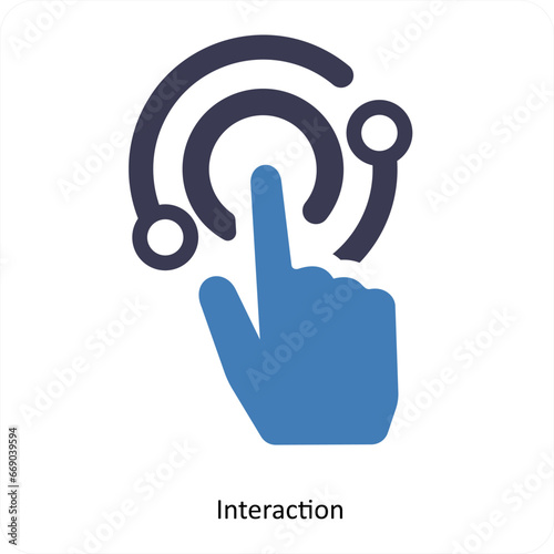 Interaction and user accessibility icon concept