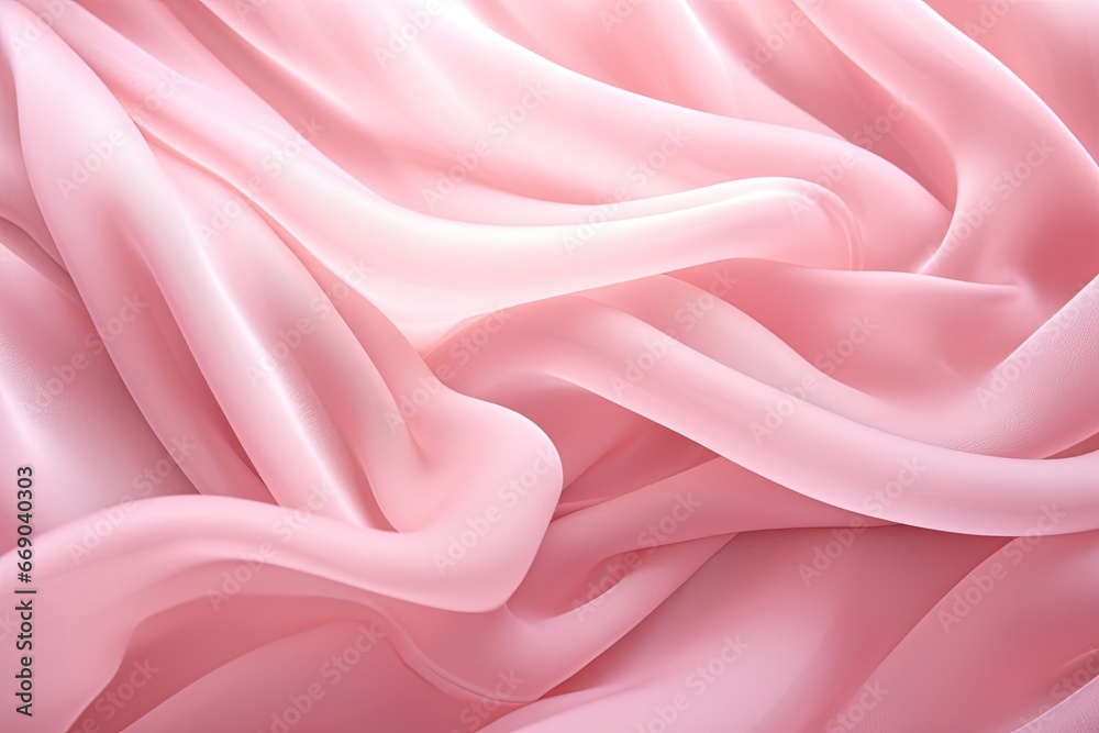Romantic Backdrop: Pink Chiffon Fabric with Soft Wavy Folds - A Dreamy Setting for Love Romantic Backdrop: Pink Chiffon Fabric with Soft Wavy Folds - A Dreamy Setting for Love