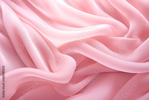 Romantic Backdrop: Pink Chiffon Fabric with Soft Wavy Folds - A Dreamy Setting for Love