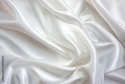 Satin Enchantment: White Silk Cloth Unleashes Luxurious Texture
