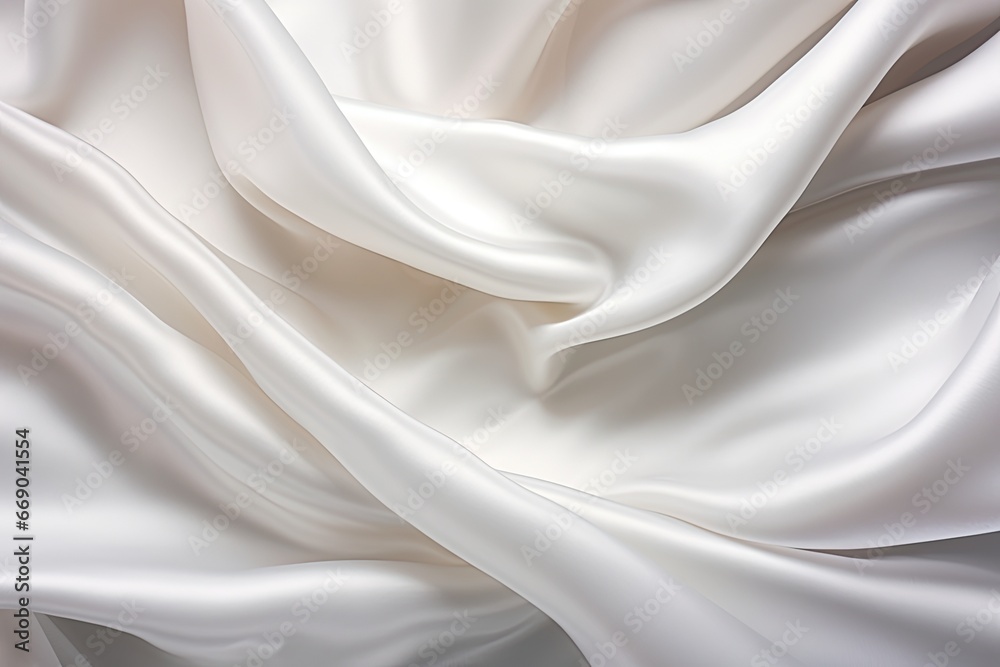 Close-Up White Satin Background: Embracing the Soft Sheen of Elegance