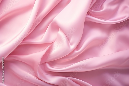 Valentine's Day Background: Opulent Smooth Pink Silk for a Elegant and Romantic Atmosphere