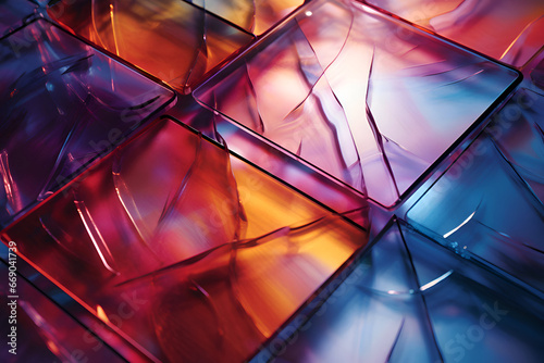 Abstract Colorful Glass Squares Background