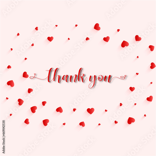 Thank You. Luxury thank you vector for gift, banner, t shirt, card etc photo
