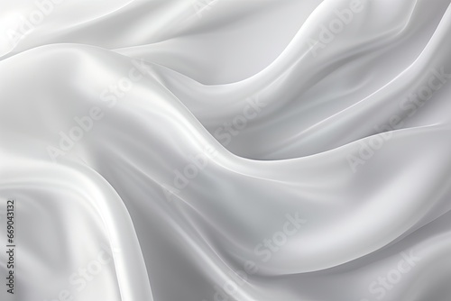 White Gray Satin Texture: Panoramic Background