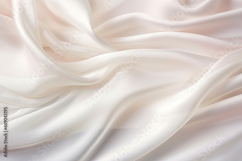 White Satin Fabric Background with Soft Glow - Stunning Visuals for a Harmonious and Elegant Aesthetic