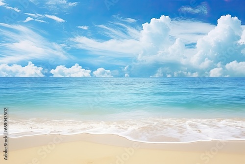 Panoramic Beach Background  Wide Concept for Wallpapers - Ideal Images for Scenic Coastal Views