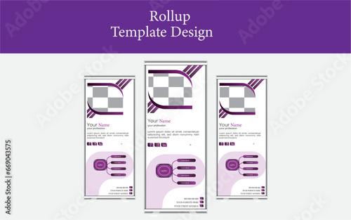 simple rollup banner design template.vector illustration.