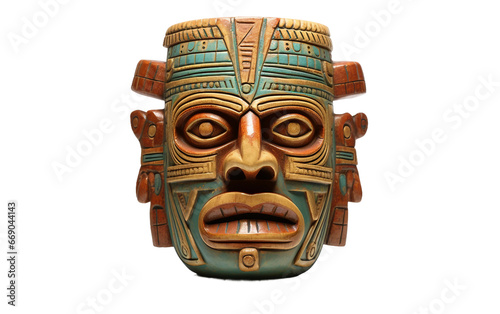 3D Representation of a Peruvian Moche Portrait Vessel on Transparent Background
