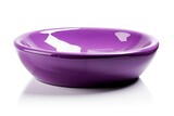 A Vibrant Purple Bowl Resting on a Clean, Bright White Table Created With Generative AI Technology