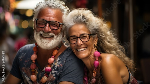 senior couple in glasses
