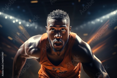 African-American basketball player