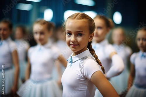 professional female rhythmic gymnast girl