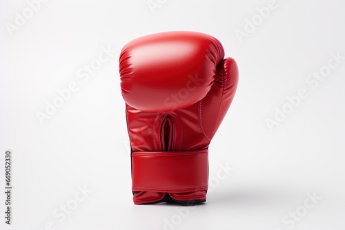 red boxing glove isolated on white © Belish