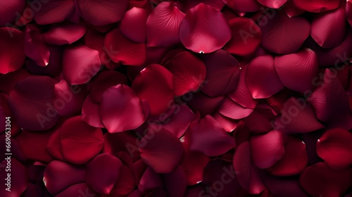 Romantic background with rose petals for Valentine's Day.