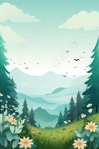 Green earth and plants background