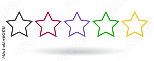 Star icon. Shiny set line and background vector ilustration.