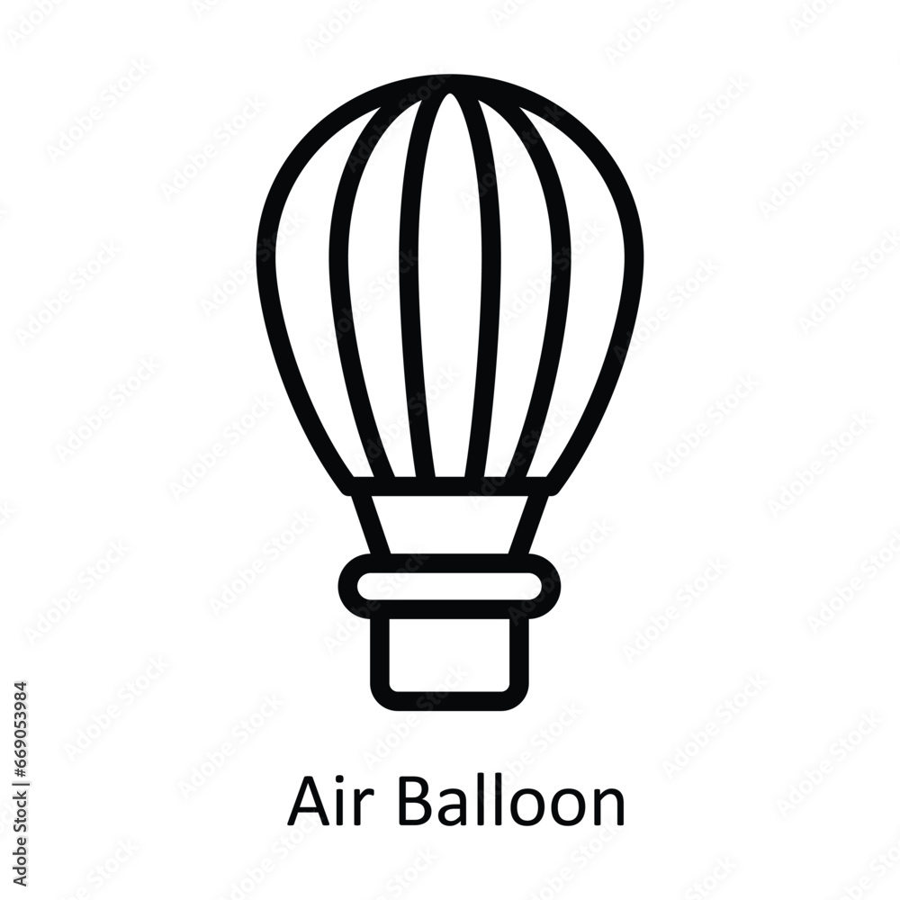 Air Balloon vector outline Design illustration. Symbol on White background EPS 10 File Air Balloon vector outline Design illustration. Symbol on White background EPS 10 File