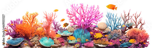Foto Coral reef cut out