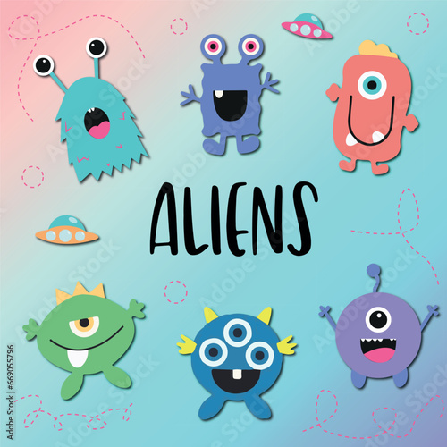 Aliens cliparts