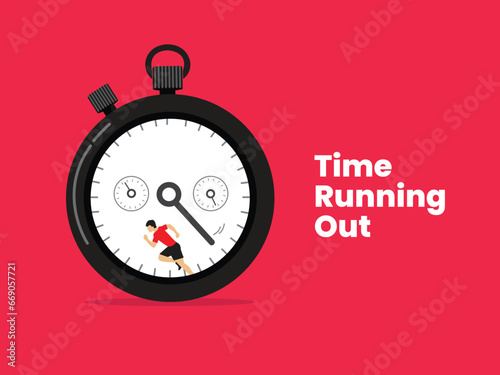 Time is running out, countdown, time management, express, urgent services, Vector illustration, running out of time, busy, deadline ahead, banner, presentation, social media, documents, cards, posters
