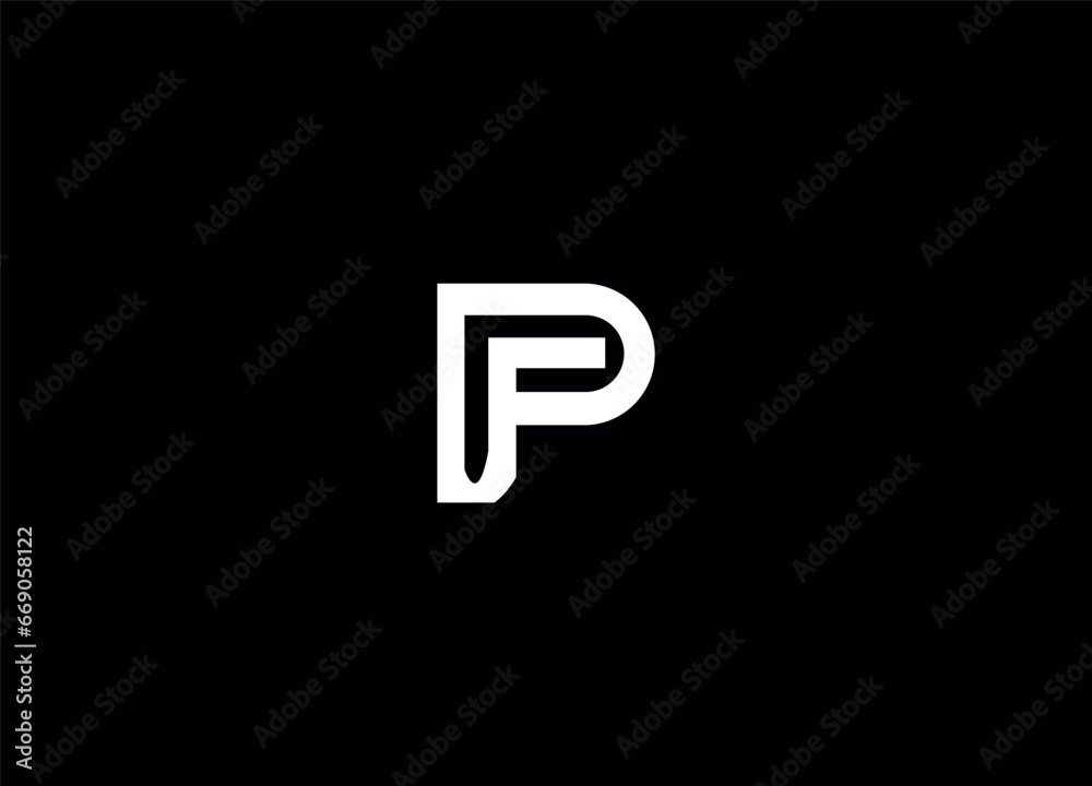 PF initial logo design and monogram logo PF initial logo design and monogram logo