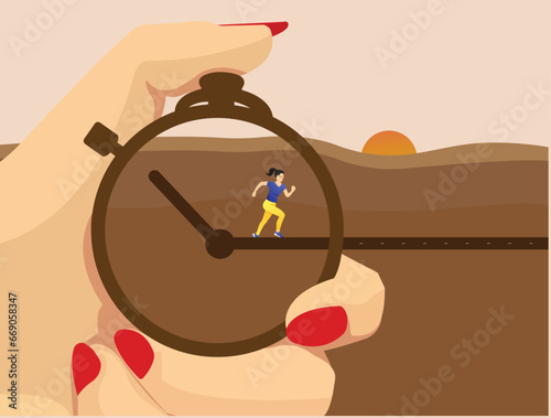 Time is running out, countdown, time management, express, urgent services, Vector illustration, running out of time, busy, deadline ahead, banner, presentation, social media, documents, cards, posters